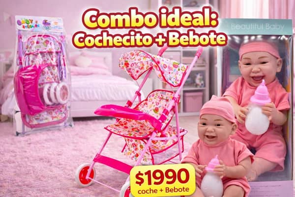 Bebote realista + cochecito caño